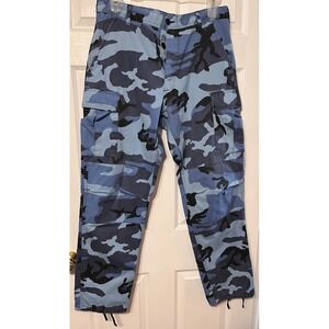 Rothco Ultra Force BDU Cargo Pants Blue Camo Mens Med Regular Adjustable Waist